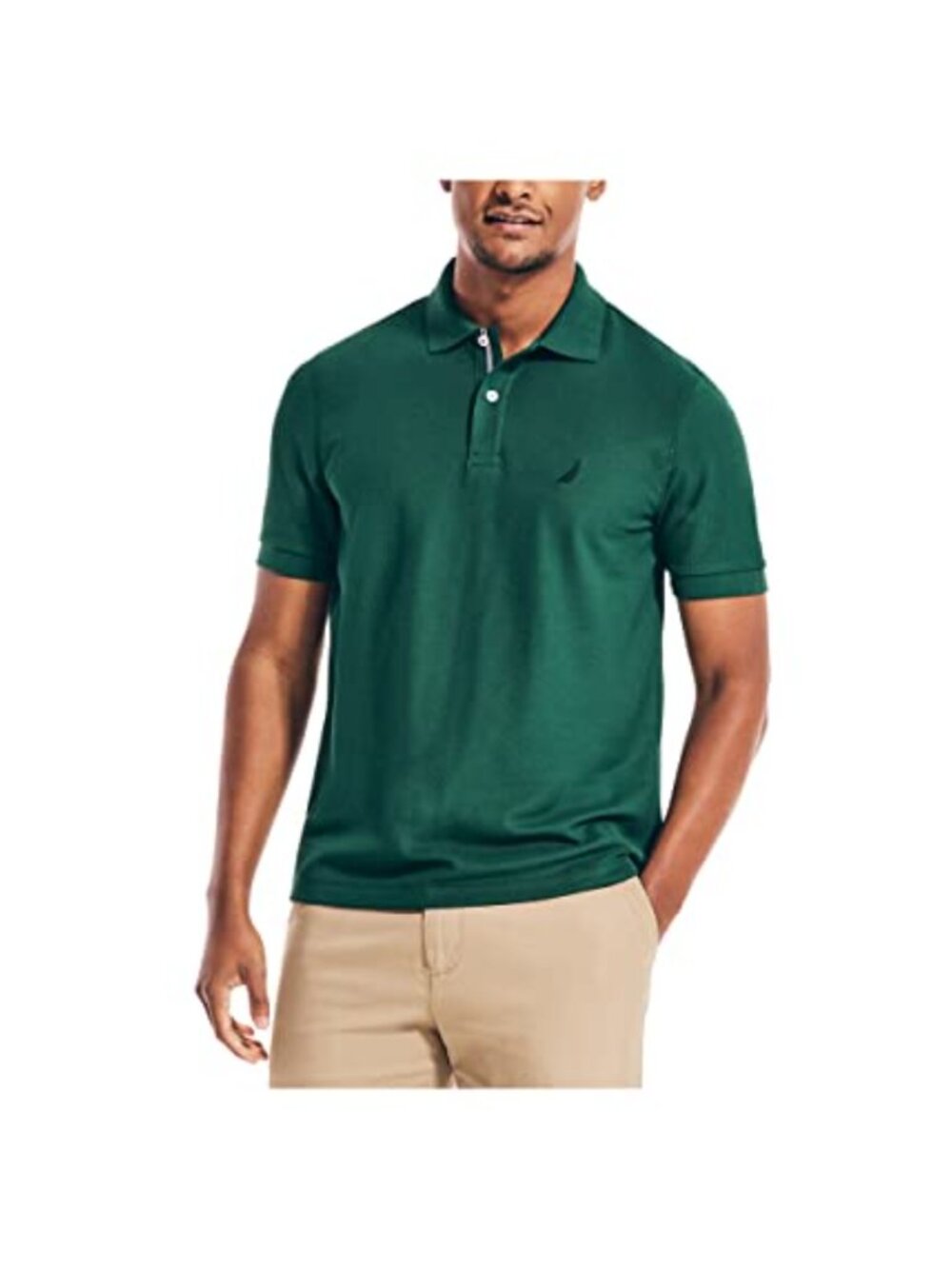 Nautica Mens Short Sleeve Solid Deck Polo Shirt Classic Fit